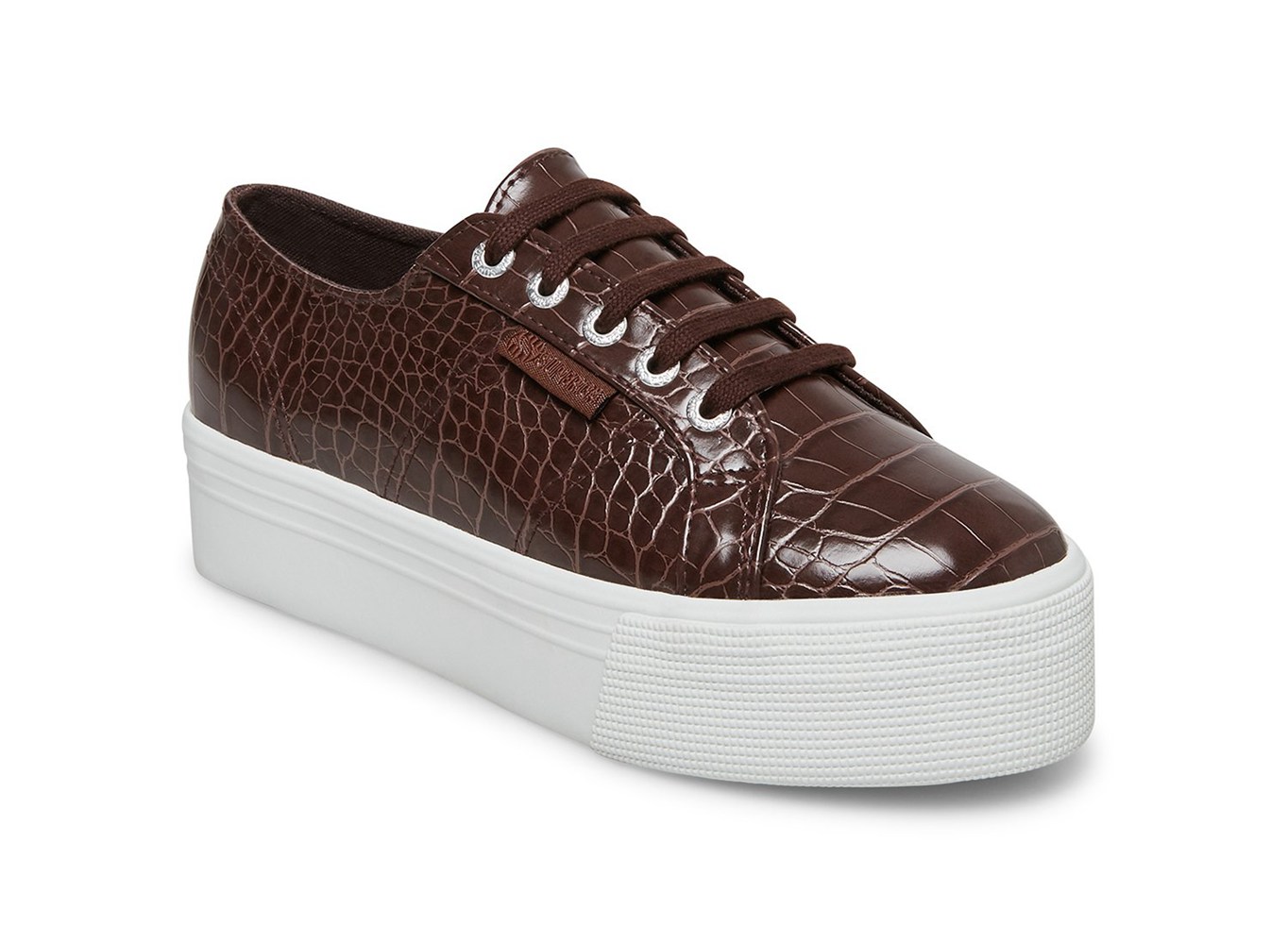 Platform Feminino Marrom - Superga 2790 Faux Crocodile - UOHLP-9240